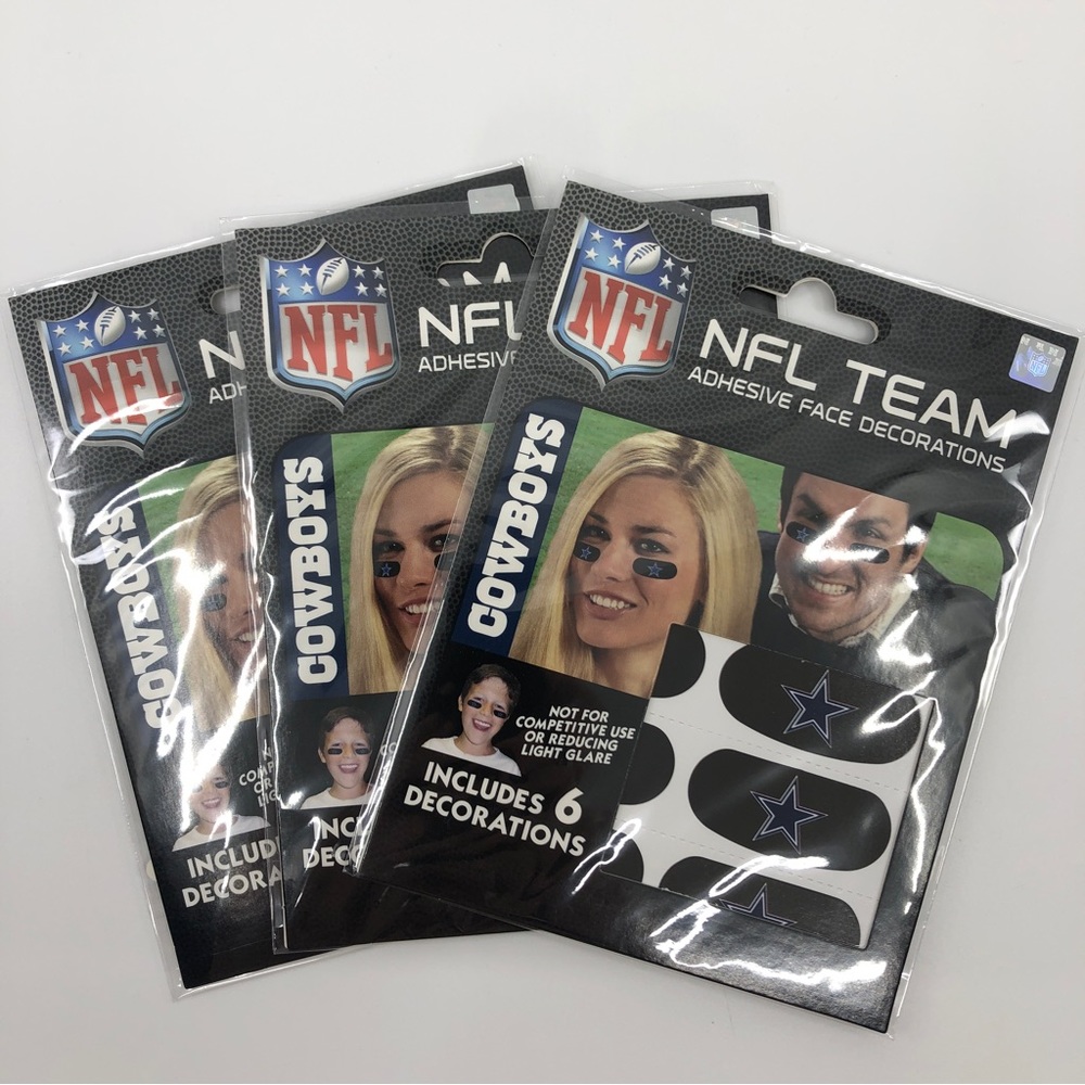 Dallas Cowboys NFL Eye Black Strips (3 Packs)